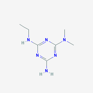molecular formula C7H14N6 B14394787 N~4~-Ethyl-N~2~,N~2~-dimethyl-1,3,5-triazine-2,4,6-triamine CAS No. 88497-83-0