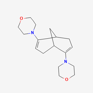 molecular formula C17H26N2O2 B14394829 Morpholine, 4,4'-bicyclo[3.3.1]nona-2,6-diene-2,6-diylbis- CAS No. 89784-07-6
