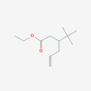 molecular formula C12H22O2 B14394833 Ethyl 3-tert-butylhex-5-enoate CAS No. 87995-25-3