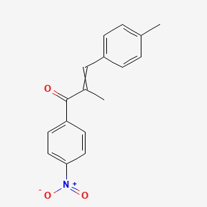 molecular formula C17H15NO3 B14394957 2-Methyl-3-(4-methylphenyl)-1-(4-nitrophenyl)prop-2-en-1-one CAS No. 89807-61-4