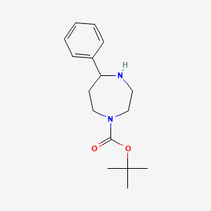 molecular formula C28H47N2O2- B1439498 Tert-butyl 5-phenyl-1,4-diazepane-1-carboxylate CAS No. 941712-23-8