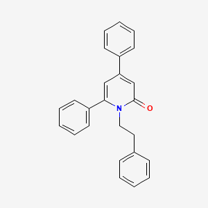 molecular formula C25H21NO B14395007 4,6-Diphenyl-1-(2-phenylethyl)pyridin-2(1H)-one CAS No. 89930-95-0