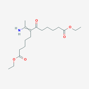 molecular formula C18H31NO5 B14395025 Diethyl 6-(1-aminoethylidene)-7-oxododecanedioate CAS No. 89991-40-2