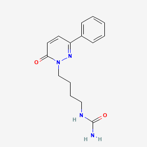 molecular formula C15H18N4O2 B14395042 N-[4-(6-Oxo-3-phenylpyridazin-1(6H)-yl)butyl]urea CAS No. 87666-31-7