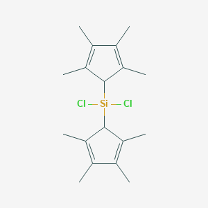 molecular formula C18H26Cl2Si B14395065 Silane, dichlorobis(2,3,4,5-tetramethyl-2,4-cyclopentadien-1-yl)- CAS No. 89597-04-6