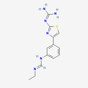 molecular formula C13H16N6S B14395072 N-(3-{2-[(Diaminomethylidene)amino]-1,3-thiazol-4-yl}phenyl)-N'-ethylmethanimidamide CAS No. 88540-63-0