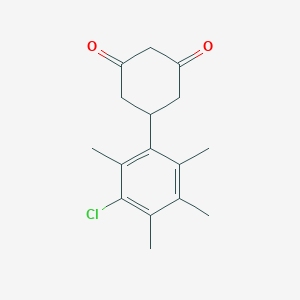 molecular formula C16H19ClO2 B14395078 5-(3-Chloro-2,4,5,6-tetramethylphenyl)cyclohexane-1,3-dione CAS No. 88185-81-3