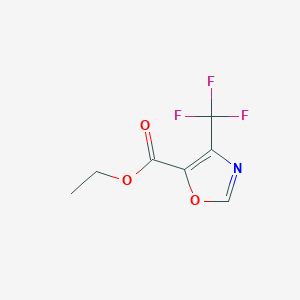 molecular formula C7H6F3NO3 B1439509 Ethyl 4-(trifluoromethyl)-1,3-oxazole-5-carboxylate CAS No. 1126633-32-6