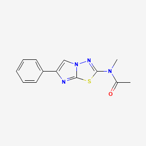 molecular formula C13H12N4OS B14395096 N-Methyl-N-(6-phenylimidazo[2,1-b][1,3,4]thiadiazol-2-yl)acetamide CAS No. 88013-16-5