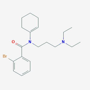 molecular formula C20H29BrN2O B14395101 2-Bromo-N-(cyclohex-1-en-1-yl)-N-[3-(diethylamino)propyl]benzamide CAS No. 90040-62-3