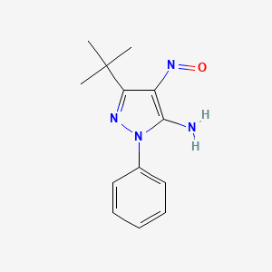 molecular formula C13H16N4O B1439511 3-tert-butyl-4-nitroso-1-phenyl-1H-pyrazol-5-amine CAS No. 1186195-29-8