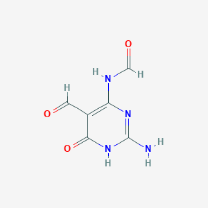 molecular formula C6H6N4O3 B14395112 N-(2-Amino-5-formyl-6-oxo-3,6-dihydropyrimidin-4-yl)formamide CAS No. 89891-07-6