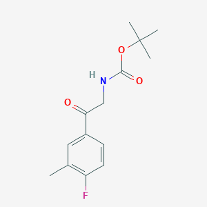 molecular formula C14H18FNO3 B1439512 tert-butyl N-[2-(4-fluoro-3-methylphenyl)-2-oxoethyl]carbamate CAS No. 1035818-88-2