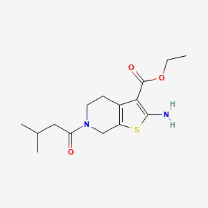 molecular formula C15H22N2O3S B1439513 ethyl 2-amino-6-(3-methylbutanoyl)-4H,5H,6H,7H-thieno[2,3-c]pyridine-3-carboxylate CAS No. 1148027-19-3