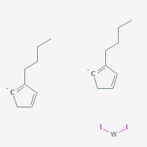 molecular formula C18H26I2W-2 B14395135 2-Butylcyclopenta-1,3-diene;diiodotungsten CAS No. 90023-21-5