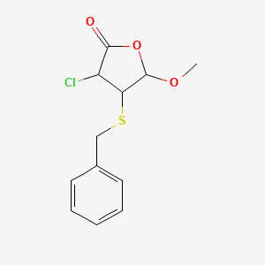molecular formula C12H13ClO3S B14395145 4-(Benzylsulfanyl)-3-chloro-5-methoxyoxolan-2-one CAS No. 88051-00-7