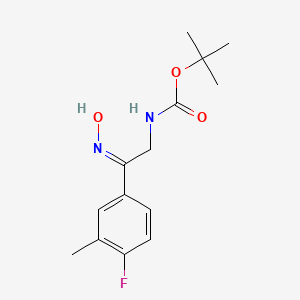 tert-butyl N-[(2Z)-2-(4-fluoro-3-methylphenyl)-2-(hydroxyimino)ethyl]carbamate