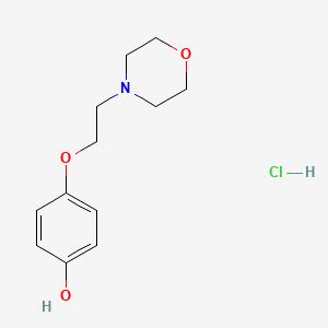 molecular formula C12H18ClNO3 B1439524 4-[2-(Morpholin-4-yl)ethoxy]phenol hydrochloride CAS No. 1181457-78-2