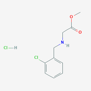 molecular formula C10H13Cl2NO2 B1439525 Methyl 2-{[(2-chlorophenyl)methyl]amino}acetate hydrochloride CAS No. 1181457-90-8
