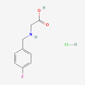 molecular formula C9H11ClFNO2 B1439528 2-{[(4-Fluorophenyl)methyl]amino}acetic acid hydrochloride CAS No. 501653-64-1