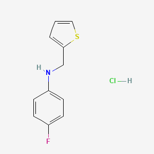 4-fluoro-N-(thiophen-2-ylmethyl)aniline hydrochloride