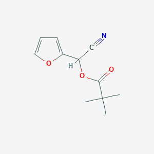 molecular formula C11H13NO3 B14395337 Cyano(furan-2-yl)methyl 2,2-dimethylpropanoate CAS No. 88629-23-6