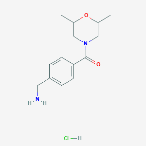 {4-[(2,6-Dimethylmorpholin-4-yl)carbonyl]phenyl}methanamine hydrochloride