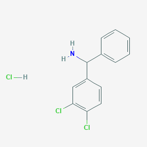 molecular formula C13H11Cl2N B1439540 (3,4-Dichlorophenyl)(phenyl)methanamine hydrochloride CAS No. 742107-57-9