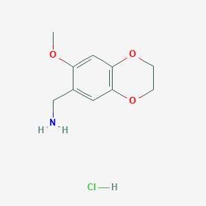 (7-Methoxy-2,3-dihydrobenzo[b][1,4]dioxin-6-yl)methanamine hydrochloride