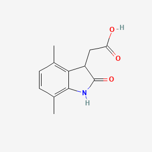 (4,7-Dimethyl-2-oxo-2,3-dihydro-1H-indol-3-YL)acetic acid