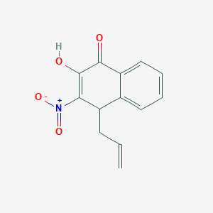 molecular formula C13H11NO4 B14395460 2-Hydroxy-3-nitro-4-(prop-2-en-1-yl)naphthalen-1(4H)-one CAS No. 89510-11-2