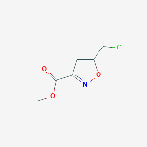 molecular formula C6H8ClNO3 B1439549 Methyl 5-(chloromethyl)-4,5-dihydro-1,2-oxazole-3-carboxylate CAS No. 1193387-44-8