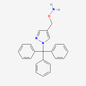 molecular formula C23H21N3O B14395501 O-{[1-(Triphenylmethyl)-1H-pyrazol-4-yl]methyl}hydroxylamine CAS No. 88529-71-9
