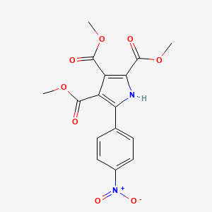 molecular formula C16H14N2O8 B14395517 Trimethyl 5-(4-nitrophenyl)-1H-pyrrole-2,3,4-tricarboxylate CAS No. 89330-92-7