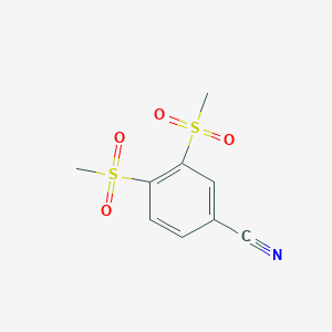 molecular formula C9H9NO4S2 B1439552 3,4-Dimethanesulfonylbenzonitrile CAS No. 1208406-84-1