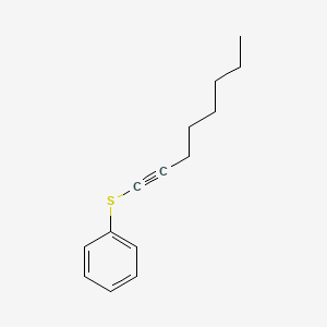 molecular formula C14H18S B14395520 Benzene, (1-octynylthio)- CAS No. 87742-51-6
