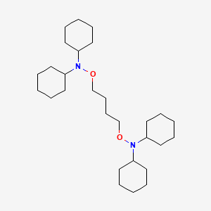molecular formula C28H52N2O2 B14395557 N,N'-[Butane-1,4-diylbis(oxy)]bis(N-cyclohexylcyclohexanamine) CAS No. 90128-54-4