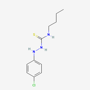 molecular formula C11H16ClN3S B14395561 Hydrazinecarbothioamide, N-butyl-2-(4-chlorophenyl)- CAS No. 89927-44-6