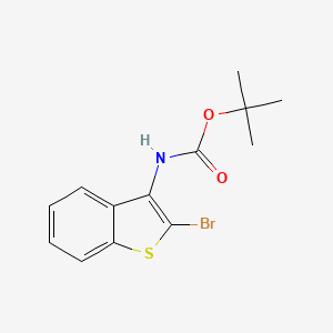 molecular formula C13H14BrNO2S B14395567 tert-Butyl (2-bromo-1-benzothiophen-3-yl)carbamate CAS No. 89564-06-7