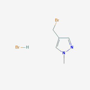 molecular formula C5H8Br2N2 B1439559 4-(bromomethyl)-1-methyl-1H-pyrazole hydrobromide CAS No. 528878-44-6