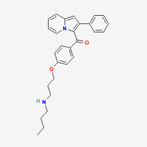 molecular formula C28H30N2O2 B14395593 {4-[3-(Butylamino)propoxy]phenyl}(2-phenylindolizin-3-yl)methanone CAS No. 89623-09-6