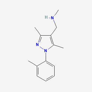 {[3,5-dimethyl-1-(2-methylphenyl)-1H-pyrazol-4-yl]methyl}(methyl)amine