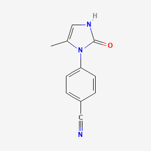 molecular formula C11H9N3O B1439561 4-(5-methyl-2-oxo-2,3-dihydro-1H-imidazol-1-yl)benzonitrile CAS No. 1197629-00-7