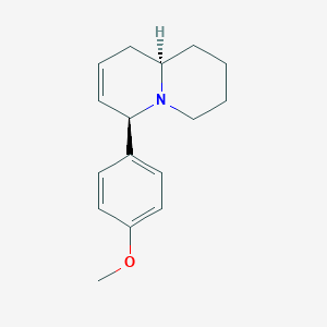 molecular formula C16H21NO B14395619 (6R,9aR)-6-(4-Methoxyphenyl)-1,3,4,6,9,9a-hexahydro-2H-quinolizine CAS No. 87781-86-0