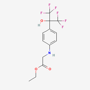 Ethyl 2-(4-(1,1,1,3,3,3-hexafluoro-2-hydroxypropan-2-YL)phenylamino)acetate