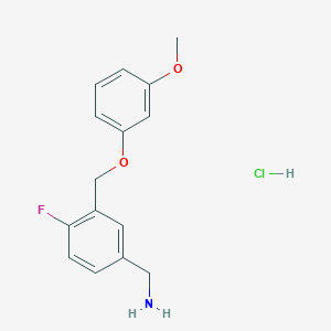[4-Fluoro-3-(3-methoxyphenoxymethyl)phenyl]methanamine hydrochloride