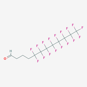 molecular formula C12H7F17O B14395651 Dodecanal, 5,5,6,6,7,7,8,8,9,9,10,10,11,11,12,12,12-heptadecafluoro- CAS No. 88628-84-6