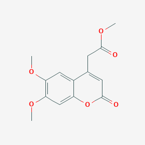 molecular formula C14H14O6 B14395696 Methyl 6,7-dimethoxycoumarin-4-acetate CAS No. 88404-16-4