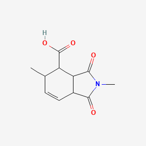 2,5-dimethyl-1,3-dioxo-2,3,3a,4,5,7a-hexahydro-1H-isoindole-4-carboxylic acid