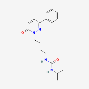 molecular formula C18H24N4O2 B14395733 N-[4-(6-Oxo-3-phenylpyridazin-1(6H)-yl)butyl]-N'-propan-2-ylurea CAS No. 87653-25-6